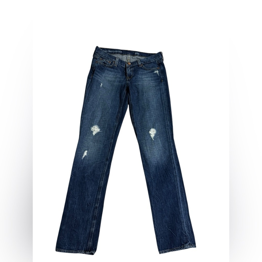 J. Crew Distressed Blue Flare Jeans
